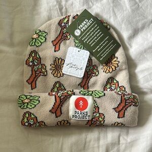 Free People Tan and Green Hat Accessories